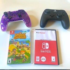 Animal Crossing, Luigis Mansion & 2 controllers